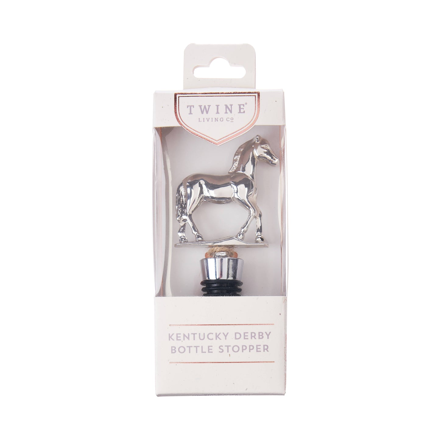 Chrome-Finished Pewter Kentucky Derby Racehorse Wine Stopper