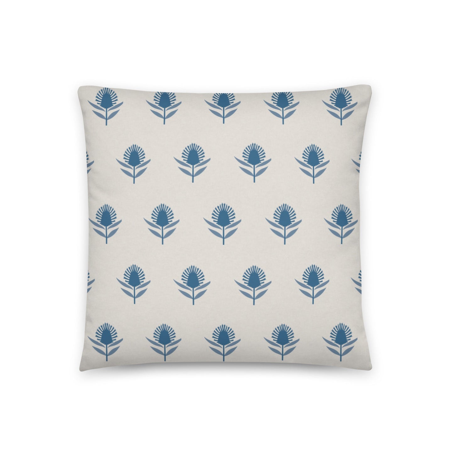 Bonney Lake Blue Thistle Accent Pillow Cover